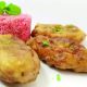 Ancas de rana en tempura de hierbabuena con cuscús de remolacha