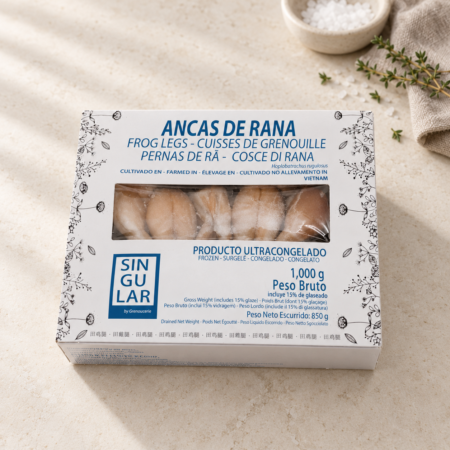 Estuche de ancas de rana ultracongeladas IQF 1 kg - SIN GULAR